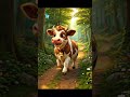 जंगल में घूमती गाय 🐄 |  Jungle Story 😂 | Shorts 3d animated cowfunny cow animationkids cartoon short