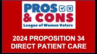 CA State Proposition 34 - Pros & Cons