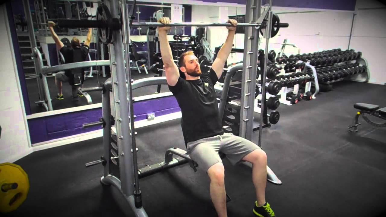 Smith Machine Military Shoulder Press - YouTube