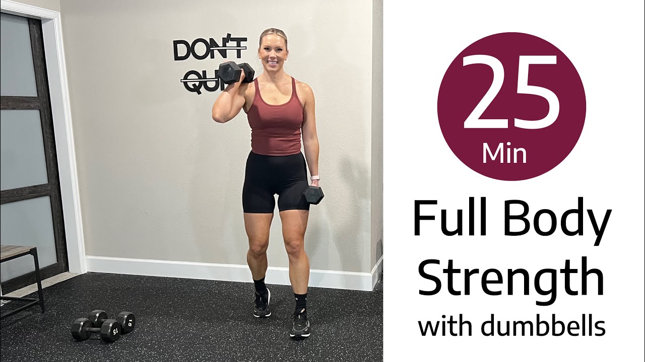 25 min FULL Body Strength Workout with Dumbbells | No Jumping | Low ...