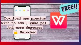 DOWNLOAD WPS PREMIUM VERSION - MAKE PDF - SPREADSHEET - NO ADS etc... screenshot 2
