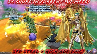 Saint Seiya,: Awakening (KOTZ) - DC Shura in Current PvP Meta! Speed Steal   High AOE Damage!