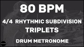 Triplets | Drum Metronome Loop | 80 BPM