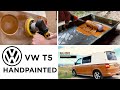 VW T5 hand painted/rollered van.