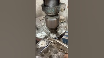 Butcher knife drilling handle and bones #trending #fyp #bones #drilling #hkworking