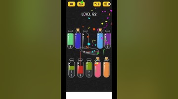Soda Sort Water Color Puzzle Level 122 Solution Gameplay