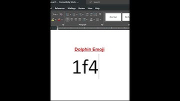 Dolphin emoji in ms word #tipsandtricks #computer #msword