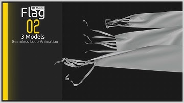 Flag 02 Seamless Loop Animation