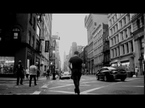 B&W city street