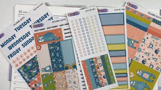 Plan with me Sept 12 | Erick Condren Daily Duo | Sloths Sticker Kit