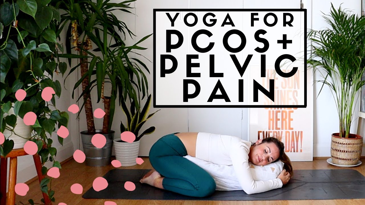 Yoga for PCOS 🎗️ Stretches for pelvic pain
