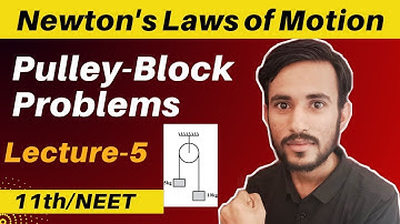 Laws of Motion class 11 | pulley problems | Pulley block system neet 2024 | Newton