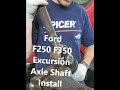 How To Install Axle shaft Vacuum And Dust Seal On Ford F250 F350 Excursion Superduty 1999-2004