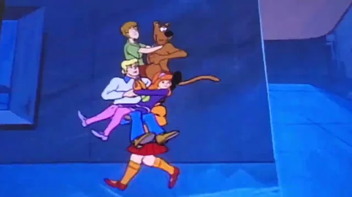 Velma carrying Scooby Doo Shaggy Daphne and Fred all at once but with current voices (1)