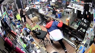 SURVEILLANCE VIDEO: Shots can be heard inside New Haven convenience store