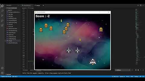 Spaceship game using  pygame final project  for Stanford University Code in Place