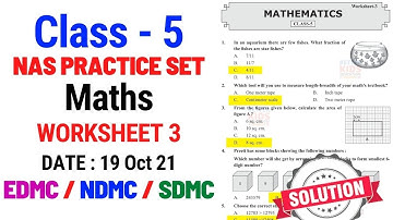Class 5 Maths NAS Test Paper Worksheet 3 with solution (19/10/21)