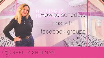 How to schedule posts in facebook groups