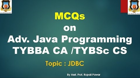 Advanced Java MCQs session on Topic JDBC