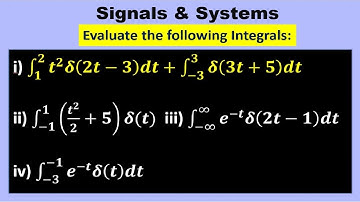 Signals & System (18EC45)VTU Model QP-2: Evaluate the given integrals