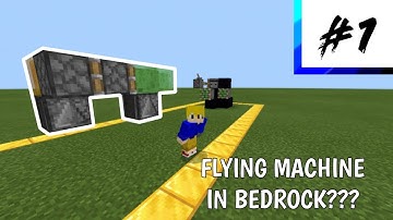 FLYING MACHINE in Bedrock?? | MCPE Tutorial #1