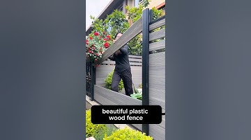 Beautiful  Vynle Wood Fence #satisfying #garden