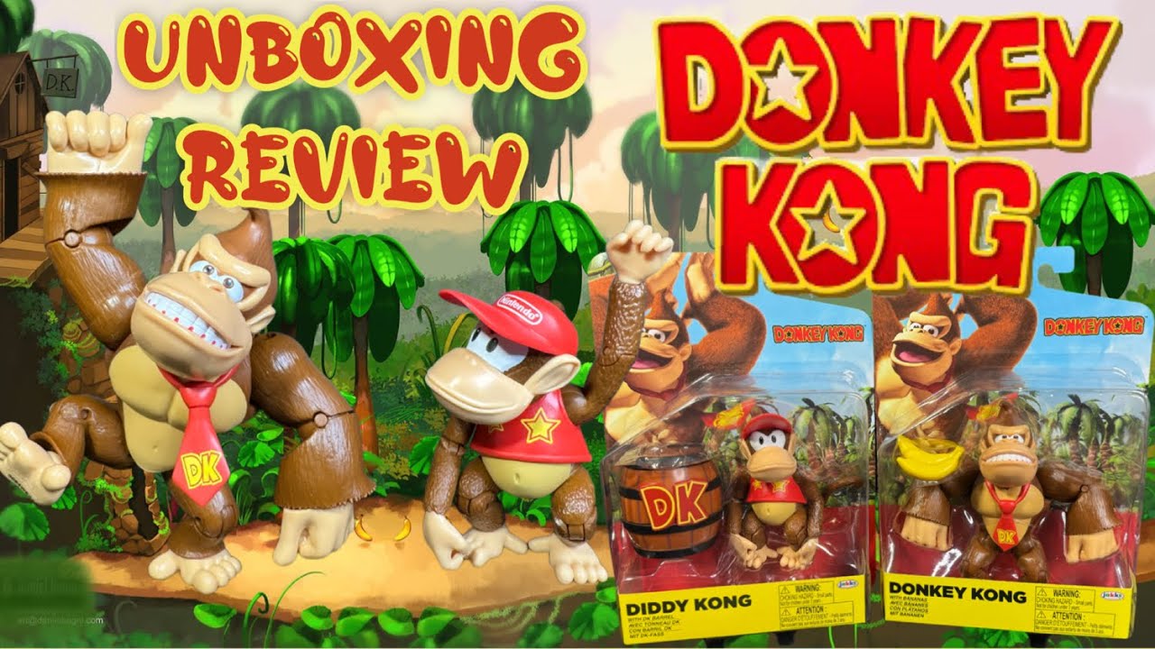 Donkey Kong & Diddy Kong by Jakks Pacific Quick Unboxing Review
