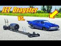 CRAZY DRAG RACE! Jet Dragster vs Drag Car! &quot;Thrust Arrow&quot; vs Losi 22S
