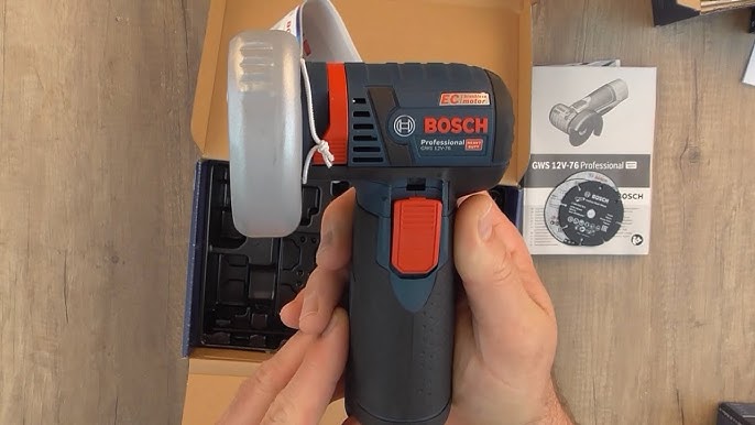 Unpacking / unboxing test cordless cut and Grind Bosch Easy