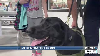 K-9s and handlers show off skills at public demonstration event in Williston