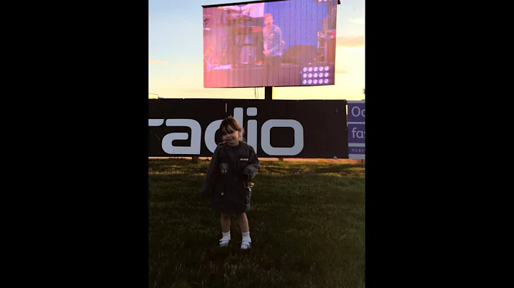 My daughter dancing at Kaiser Chiefs gig at Carlisle races Saturday 5/7/14