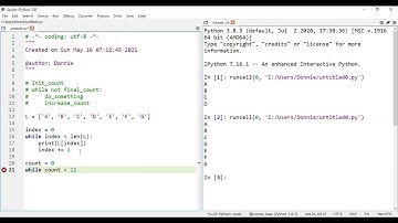 Lesson 6 Python - Loops - While loop