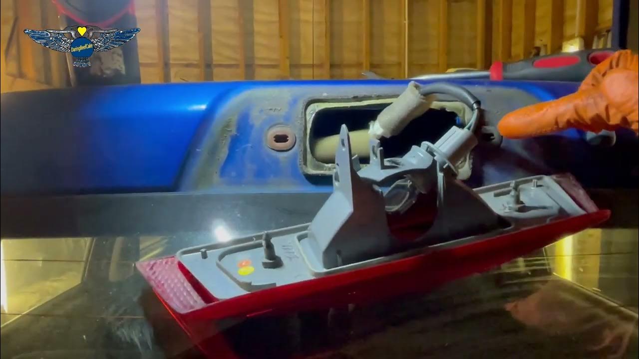 Nissan Micra k13 Rear hatch top brake light bulb replacement YouTube