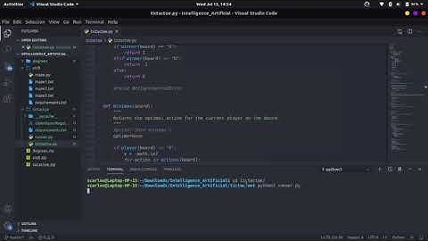 CS50 AI project 0 tic-tac-toe