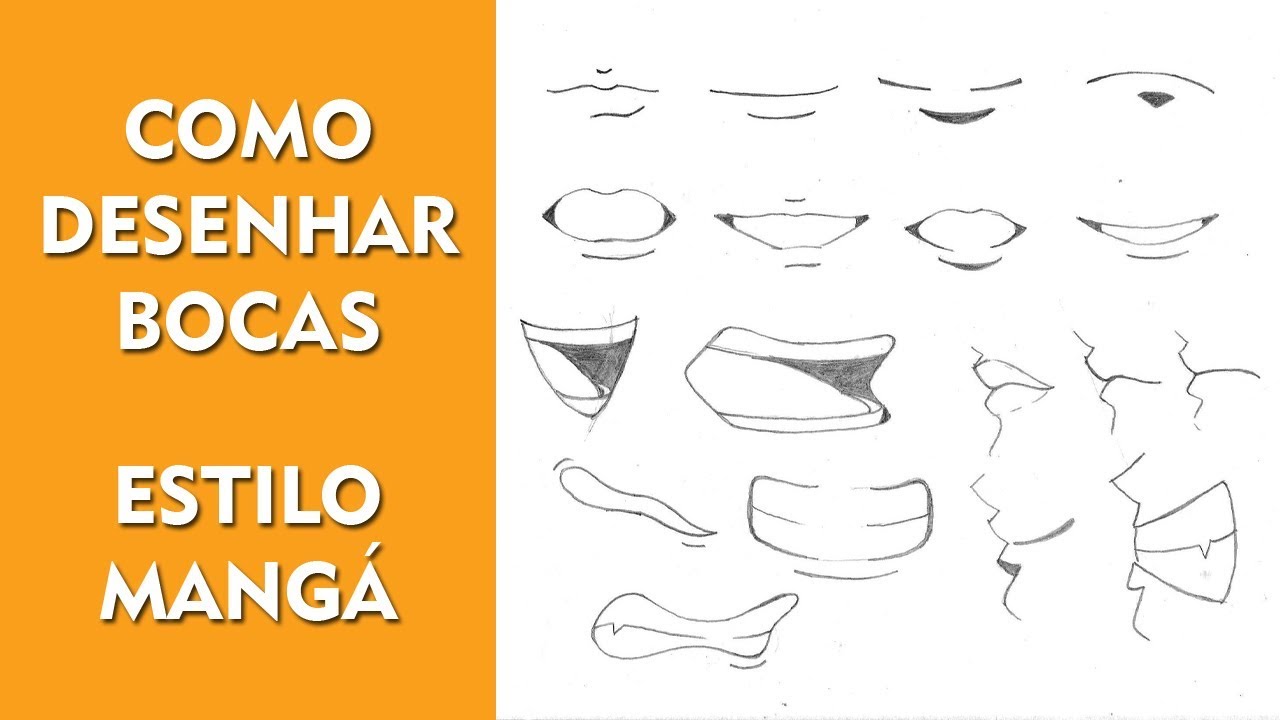 Como Desenhar Diversas BOCAS de Animes e Mangás