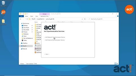 Act! Premium Training Videos - Installing and Configuring Sync