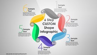 17.Create 6 Step CUSTOM SHAPE infographic|PowerPoint Presentation|Graphic Design|Free Template