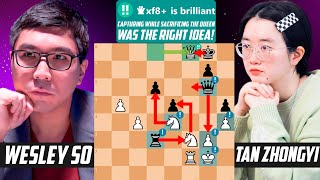 2 Brilliant Moves by Wesley So in a Game Against Tan Zhongyi  Titled Tuesday 2023