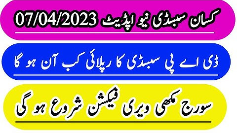 dap subsidy reply on off new update 2023 || sunflower verifaction new update 2023