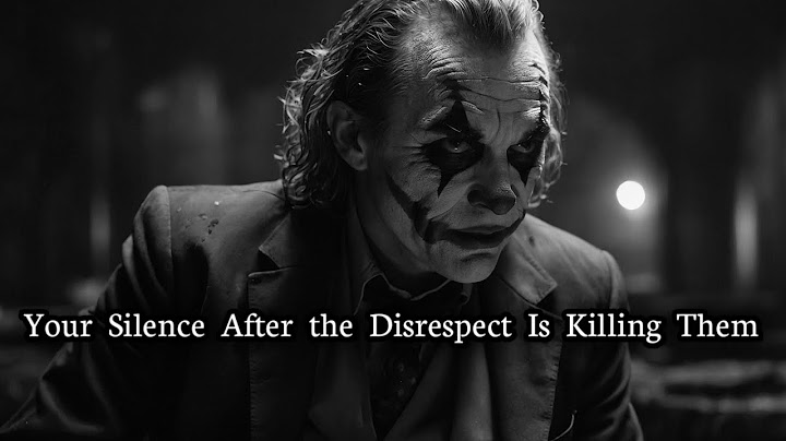 Your Silence After the Disrespect Is Killing Them