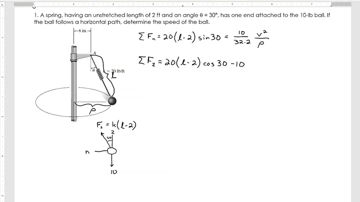 Dynamics 2nd Law Normal/Tangential Coordinates Example 1