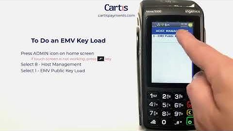 How To Do EMV Key Load _ Exchange on an Ingenico Desk 5000 or Move 5000 Credit Card Terminal