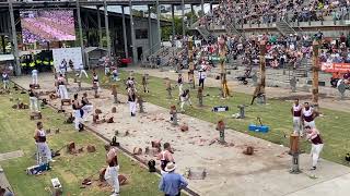 Interstate relay at Sydney royal Eastershow 2024 - NSW VS VIC VS QLD #woodchopping #lumberjacks