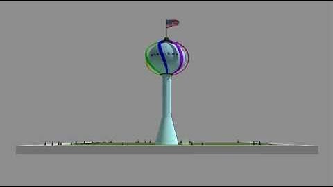 VAWT ( Vertical Axis Wind Turbin ) 3D animation