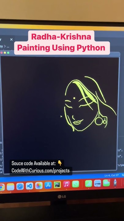 Draw Radha Krishna using python library - YouTube