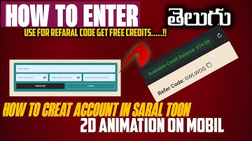 How to enter refar code in saral toon app || telugu tutorial || 2d anmation in telugu|| cartoon-zone