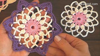 CROCHET for beginners Motif Hexagon  PART 2  How to crochet