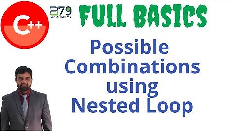 possible combination of three digit using nested loop