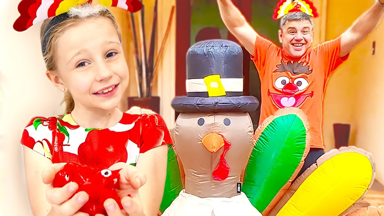 Nastya celebra o dia de Ação de Graças | Coleção de vídeos engraçados para crianças