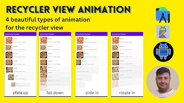 RecyclerView Animation. 4 beautiful animations for the recycler view. Android Studio | Kotlin.